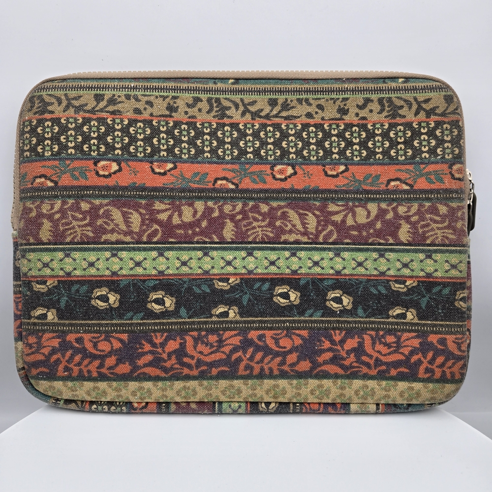 PLEMO Bohemian Style Cavas Fabric Zippered Case
